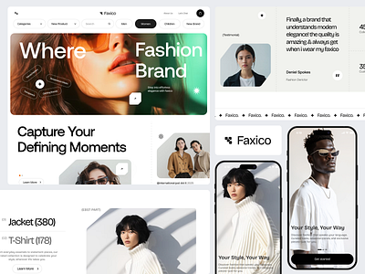 Faxico - Fashion Website Design clothing ecommerce ecommerce website elegant fashion fashion ecommerce landing page minimal modern online store shopping ui design web design website