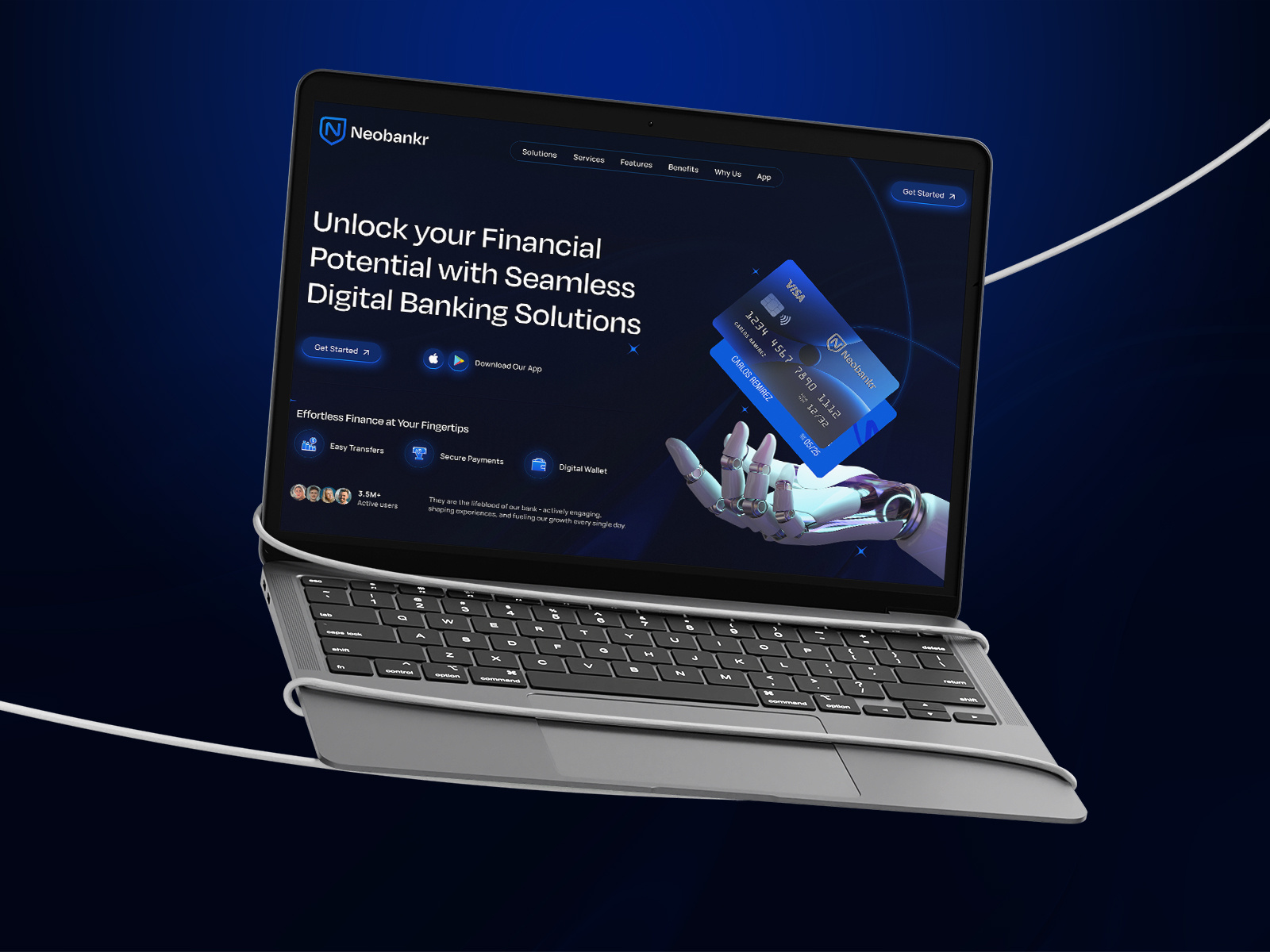 Neobanker – Banking Website Design Concept appdesign appui banking website design design designinspiration mobileappdesign uiux uxdesign web development company website design website design company website layout