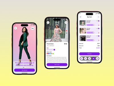 Shopping App add to card app design app showcase checkout clean design ecommerce app fashion app minimal design mobile app ui mobile app ux modern ui online shop online store product details quick checkout shopping app shopping experience user interface ux insperiation wishlist feature
