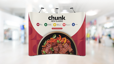 Tradeshow Backdrop Design for Plant Based Steak Manufacturer 3d backdrop banner banner design exhibit expo design graphic design plantbased meat tradeshow vegetarian meat