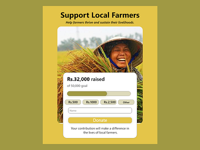 Crowd Funding For Farmers adobexd app branding crowdfunding dailyui graphic design illustration ui website