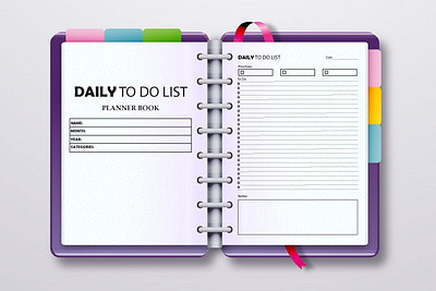 Daily to do list template design goal