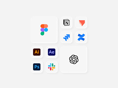Interactive Skills Section Personal Portfolio adobe animation concept figma interaction light notion skills tiles