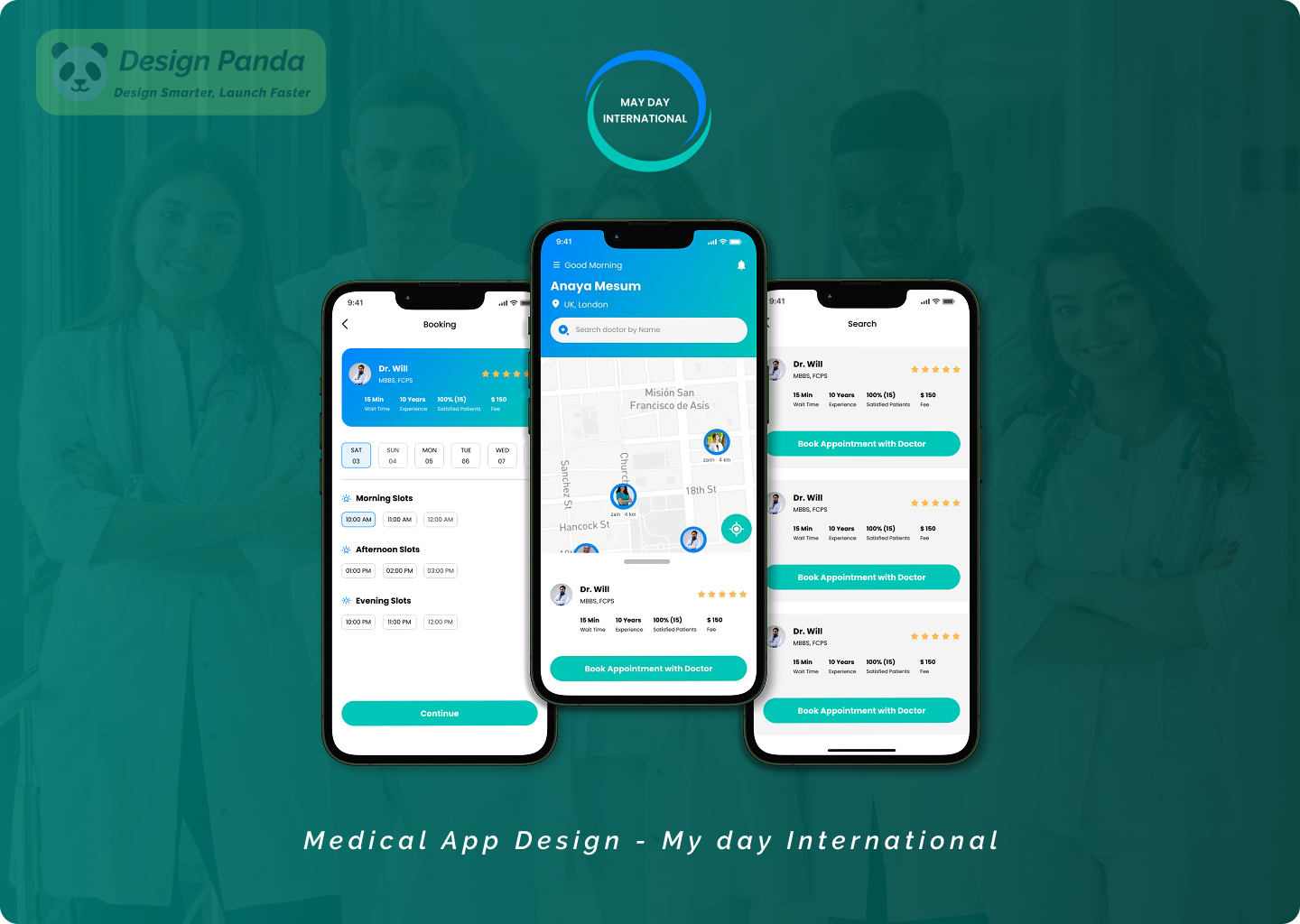 May Day International - Medical App - Find Best Medical Staff android app best branding checkup creative design doctor graphic design health illustration ios medical mobile app design prototype staff ui user wireframes