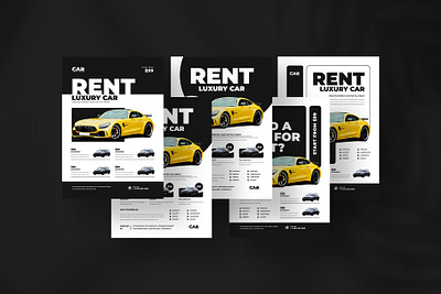 Rent a car promotional flyer automobile banner business business flyer car car rent car rental car ride car washing company flyer corporate flyer design flyer graphic design poster template transport transport vehicle vehicle