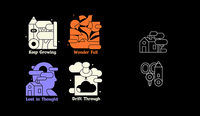 Personal Branding bird book brand brand design branding cloud collateral design graphic design house illustration inspiration logo pencil signage thought