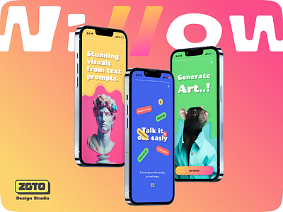 Wi//ow AI Assistant 3d animation app branding design dribbble flat graphic design icon illustration logo minimal mobile app typography ui uiux userexperience ux web website