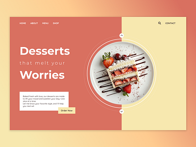Cake & Mood – Homepage Hero Design ui