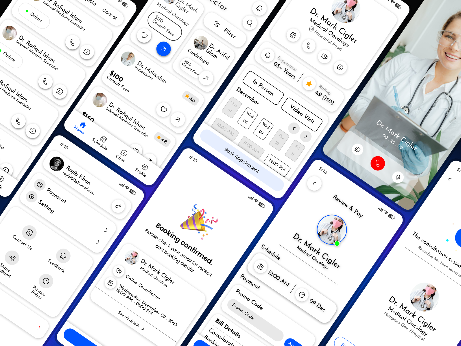 Doctor Appointment App UI Design app appdesign doctor appointment figma ui uiux user interfece