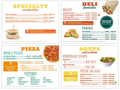 Menu Board 2 branding menu pizza print sandwiches wraps