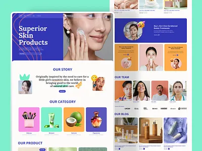 Beauty e-commerce website beauty web ui beauty website best landing page best ui colourful website e commerce website landing page modern beauty website modern beauty website design modern website trendy website