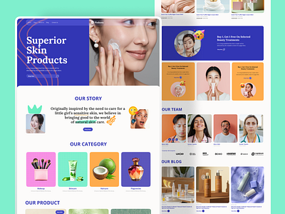 Beauty e-commerce website beauty web ui beauty website best landing page best ui colourful website e commerce website landing page modern beauty website modern beauty website design modern website trendy website