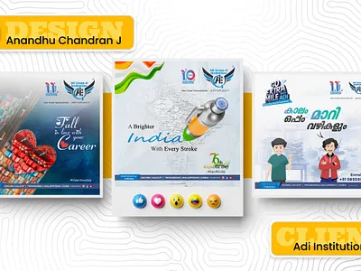 Social Media Posts for ADI adi adobe branding creative design graphic design illustration logo photoshop poster poster design psd social media ui ux vector