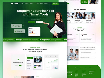 Financial Website Design 3d animation apps branding clean company design finance finansial design landing paze motion graphics ui ui template uiux user experience ux webflow website website website design wordpress