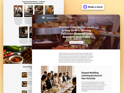 Catering - Zarla Website Template ai website builder catering website chef website local business restaurant website small business web builder website design wix zarla