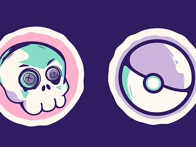 Skull n' Ghost pOkemon card Stickers Pt.2 ghost poke ball pokemon pokemon card reaper card skeleton skull tcg card tcg pokemon card