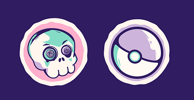 Skull n' Ghost pOkemon card Stickers Pt.2 ghost poke ball pokemon pokemon card reaper card skeleton skull tcg card tcg pokemon card