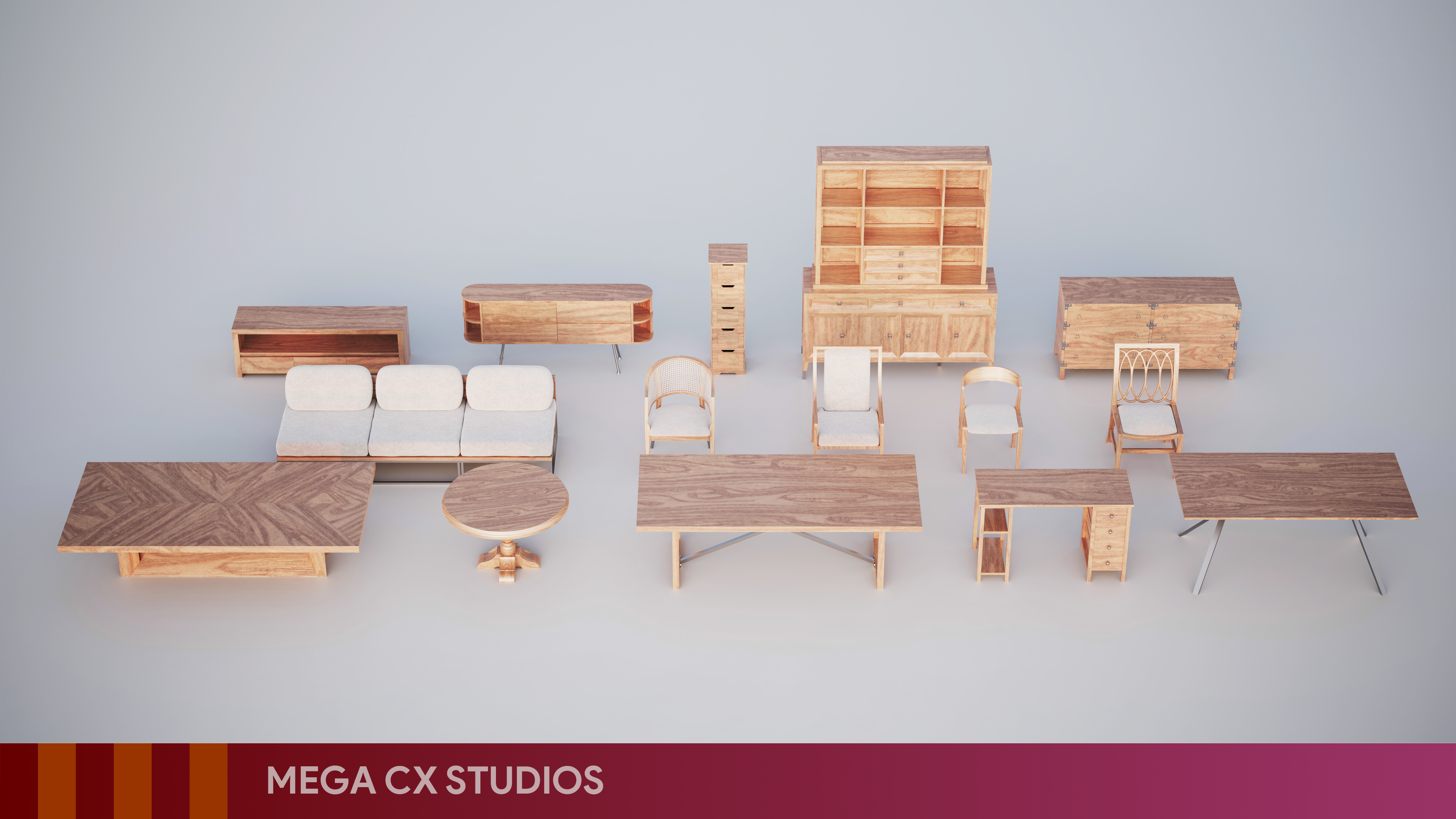 Interior Furniture PROPS - VOL.1 3d 3dmodel cinema4d furniture marmoset render vray