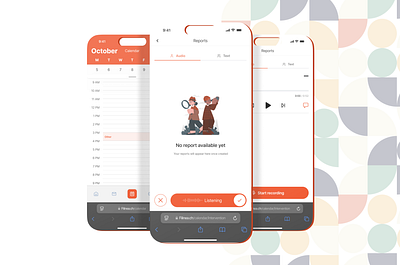 Voice notes, transcripts, time-stamps — all without J.A.R.V.I.S. georgia graphic design ios iphone mobile product screens swissdesign switzerland ui ux voice voicerecording