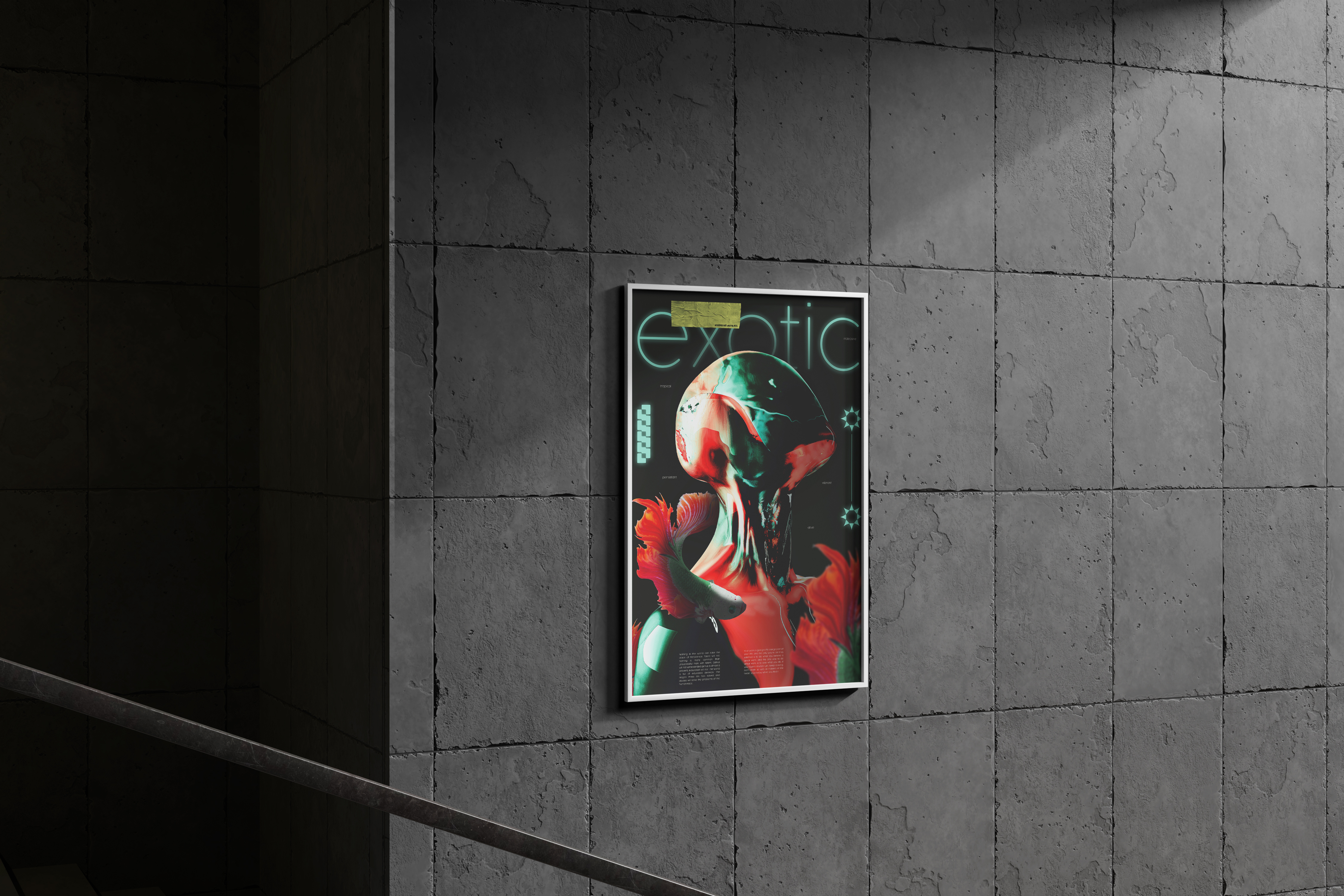 Exotic Poster Design artwork branding design digital art graphic design illustration poster poster art poster design typography