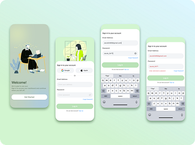 Mobile App Login UI – Light & Minimal design practice