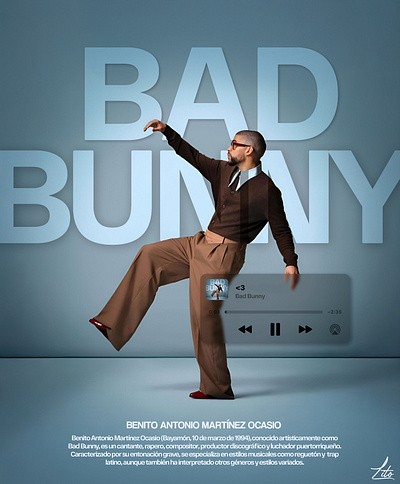 Poster Bad Bunny design graphic design poster typography