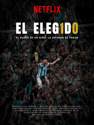 Doc Messi Netflix design documental graphic design messi netflix poster typography