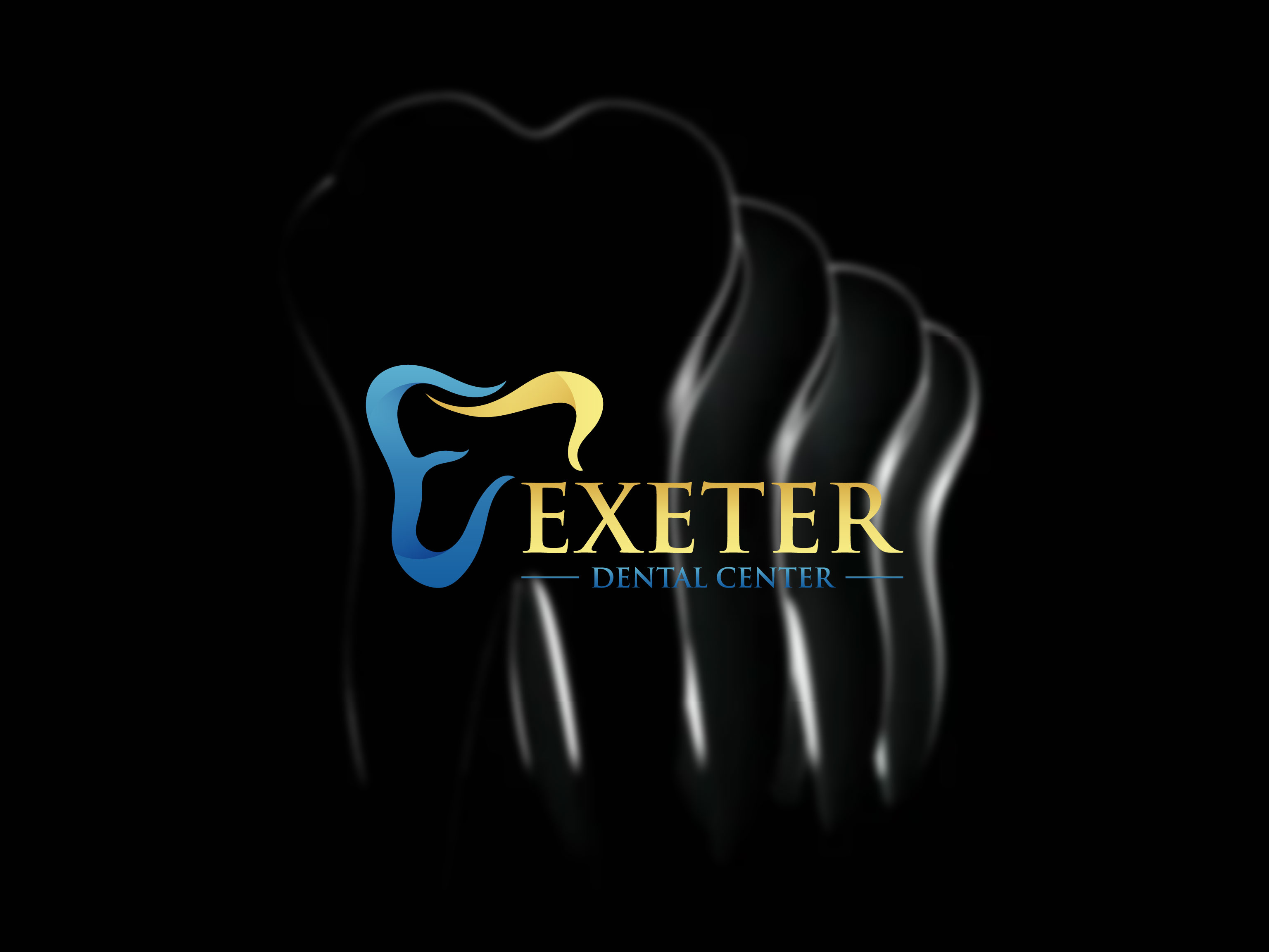 EXETER DENTAL CENTER LOGO branding business creative logo custom logo dental exeter graphic design letter logo logo
