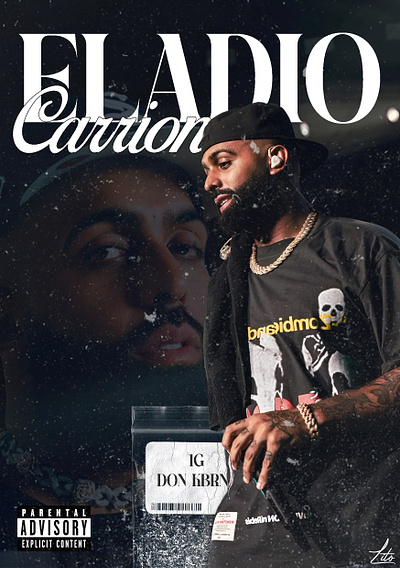 Poster Eladio Carrion cantante design eladio carrion graphic design poster singer typographic