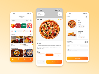 Delivery App Interface – Simple & Intuitive clean design
