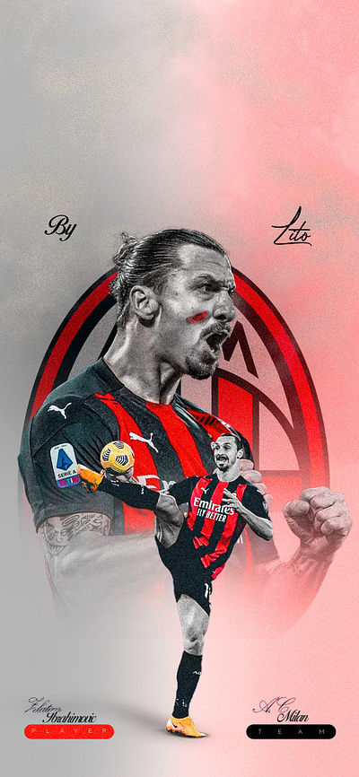 Wallpaper Ibrahimóvic design futbol graphic design ibrahimóvic milan poster typography wallpaper