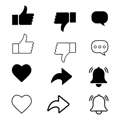 Like, Share Icon. online presence