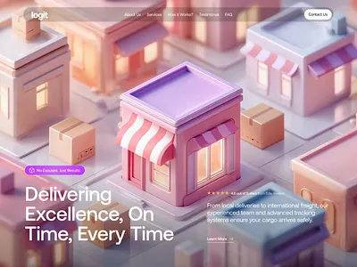 Logit Landing Page animated landing page animation best web design agency creative website delivery website ecommerce hero image landing page landing page saas logistics website saas saas web design saas website tech website technology landing page technology website ui ux web design web3
