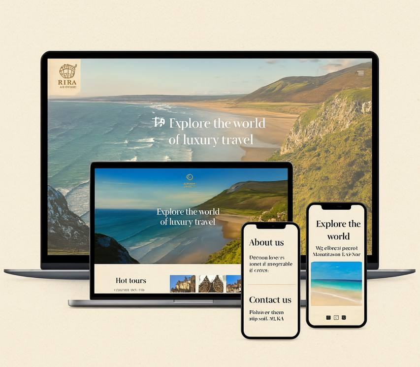 A premium website concept for a luxury travel agency help agency animation booking branding design responsive logo tilda luxury travel ui website