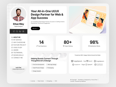 Resume Website Design artificial intelligence clean cv design landing page minimal protfoilo protfoilo website resume ui web design webdesign website ui design