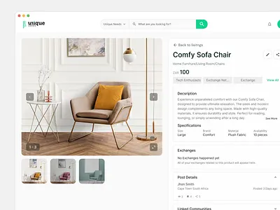 Classified Ad Listing - Unique Needs ad details ad posting branding buying classified clean column design ecommerce illustration landing minimal product product detail search selling typography ui ui design web layout
