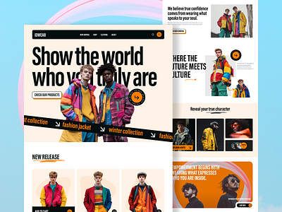 IDWEAR – Fashion Landing Page Design bold clothing website e commerce e commerce landing page e commerce website fashion fashion website figma landing page landing page design modern landing page online shop shopping typography ui uiux website