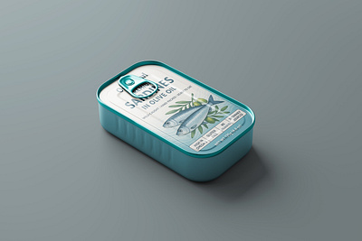 Sardines Can Label & Packaging Design branding business business identity can label cuisine culinary fish label design marketing meal package packaging print retro sardine seafood sticker storage tuna