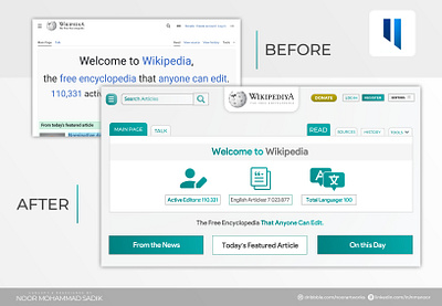 Wikipedia Landing Page Redesign | Clean & Responsive Look animation homepage landing page ui wikipedia