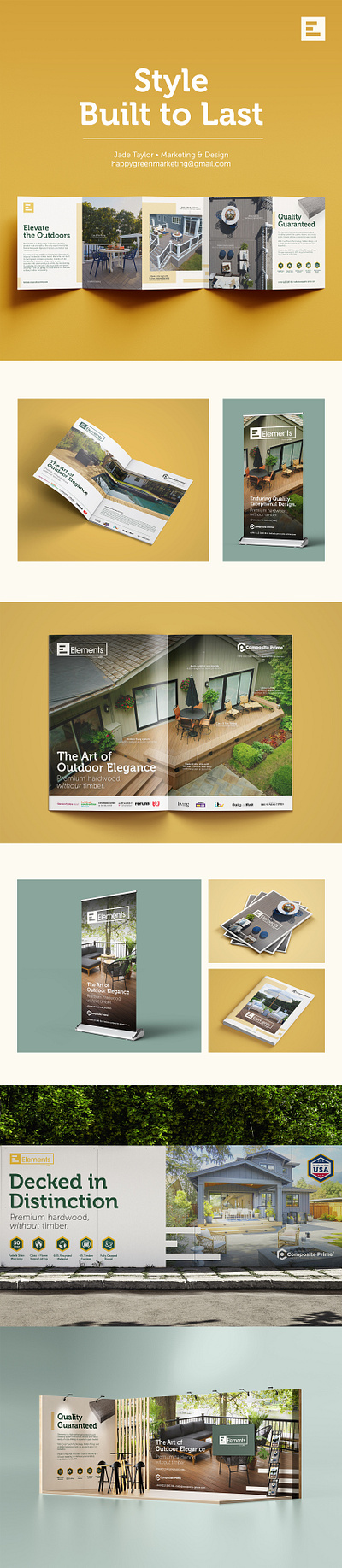 Composite Prime: Elements 2025 branding decking graphic design interior landscaping mock up
