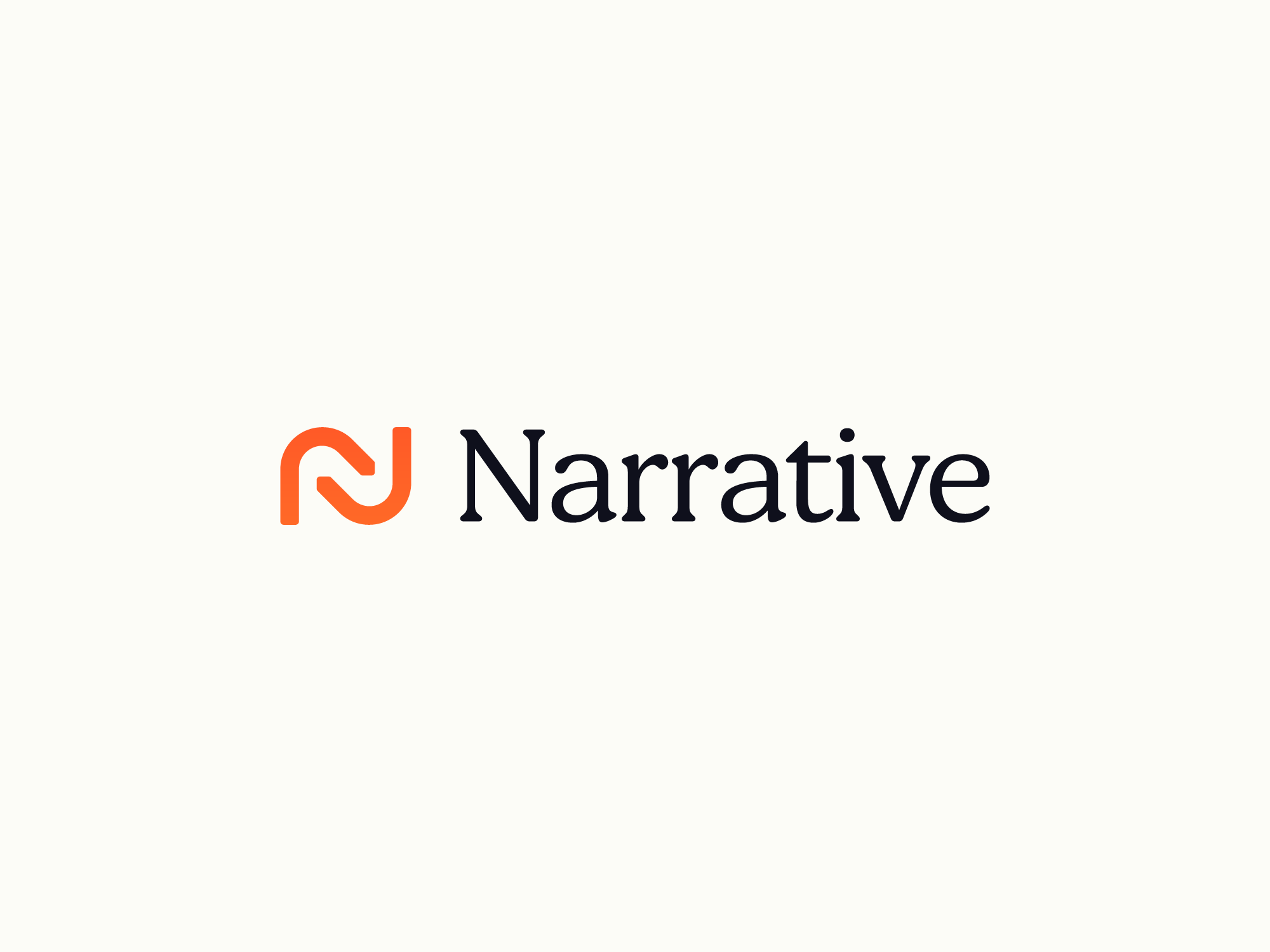 Narrative Logo Design ai logo automation automation logo custom type geometric logo lettermark logo logomark logotype mini minimalist minimalist logo n lettermark n logo n logotype saas logo tech logo warm logo