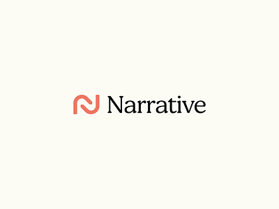 Narrative Logo Design ai logo custom type minimalist n lettermark n logo n logotype tech logo warm logo
