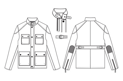 MEN'S LEATHER JACKET FLAT SKETCH 2d drawing 2d illustration apperal design design drawing graphic design illustration tech pack techpack