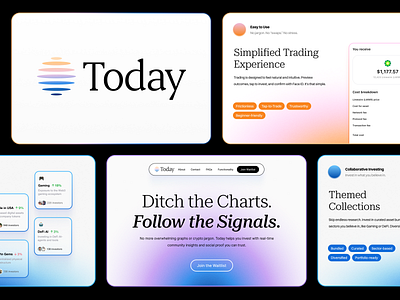 Today Finance // Branding + Art Direction app art direction bitcoin brand branding card crypto finance icon illustration logo logomark playful social trading typography ui ux web wordmark