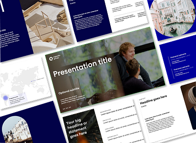 Light and Dark Slide Pitch Template illustration infographic pitch deck presentation