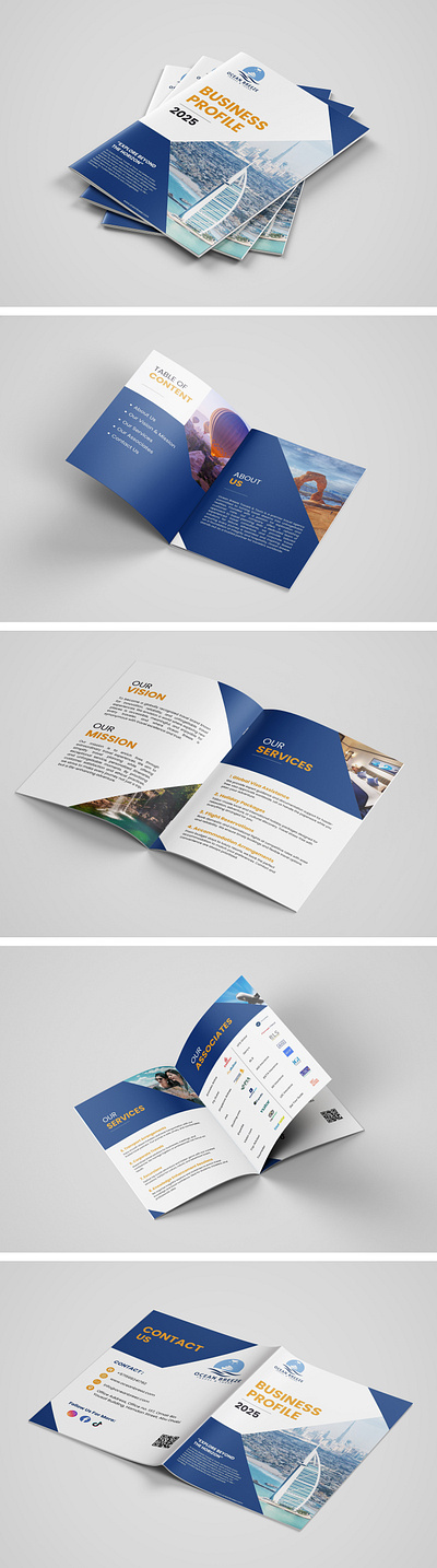 Business Profile Design 2025 | Corporate Brochure Mockup brandidentity brochuredesign2025 businessprofiledesign corporatebrochure mockupdesign oceanbreezedesign