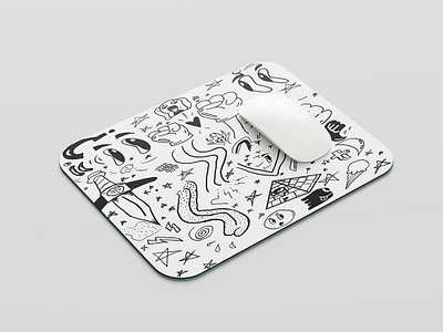 Seameless Doodle Mock Ups adobe illustrator doodle art doodle patterns fashion design identity packaging illustration mockups product design