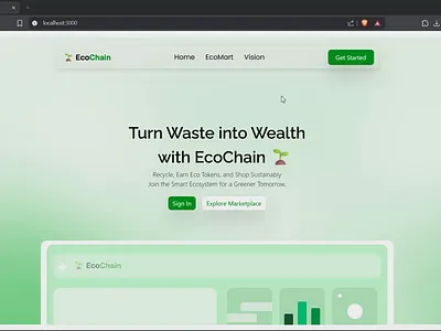 EcoChain Landing Page ui