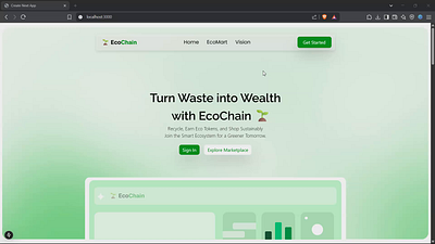 EcoChain Landing Page ui