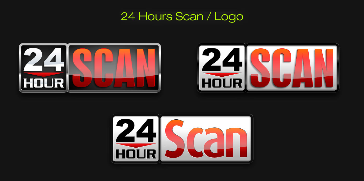 24 Hour Scan Branding branding design digital john cave logo rd studios